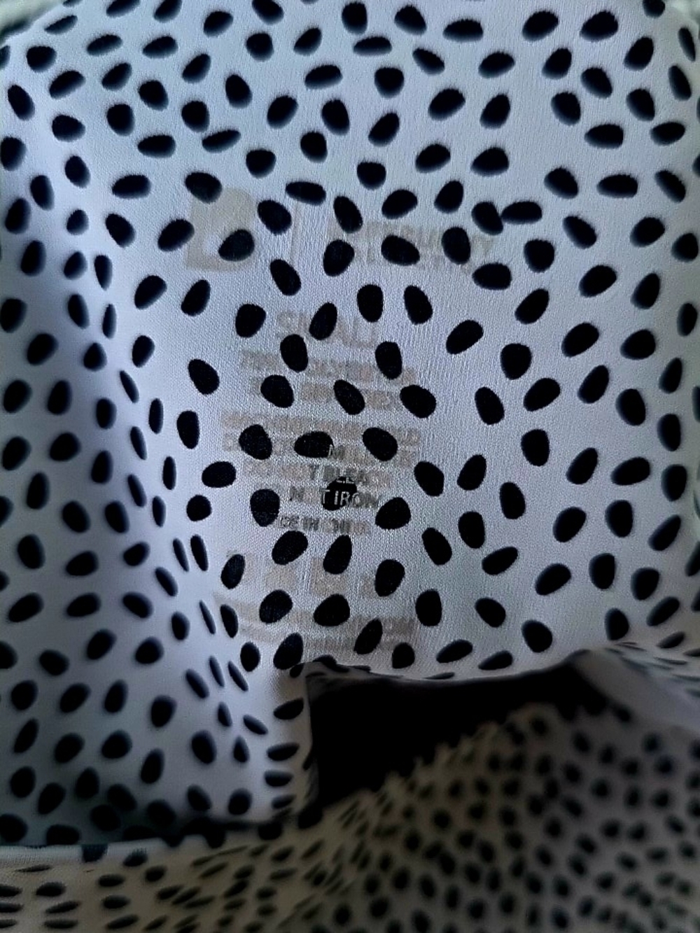 BuffBunny White Athletic Shorts with Black Dot Print - Picture 4 of 4